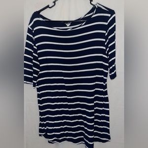 Black And White Striped Top